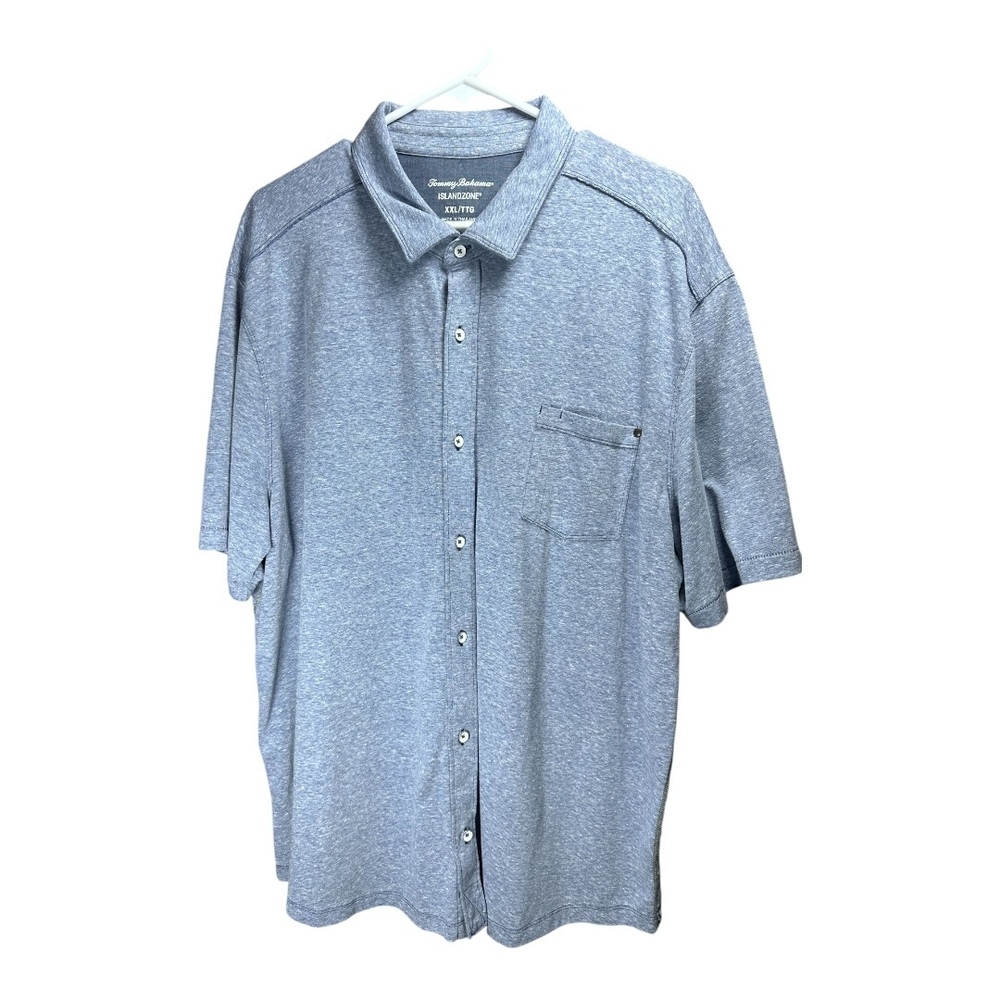 Tommy Bahama Button Down Island Zone Pocket short Sleeve Shirt Blue Mens XXL​